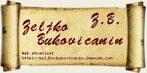 Željko Bukovičanin vizit kartica